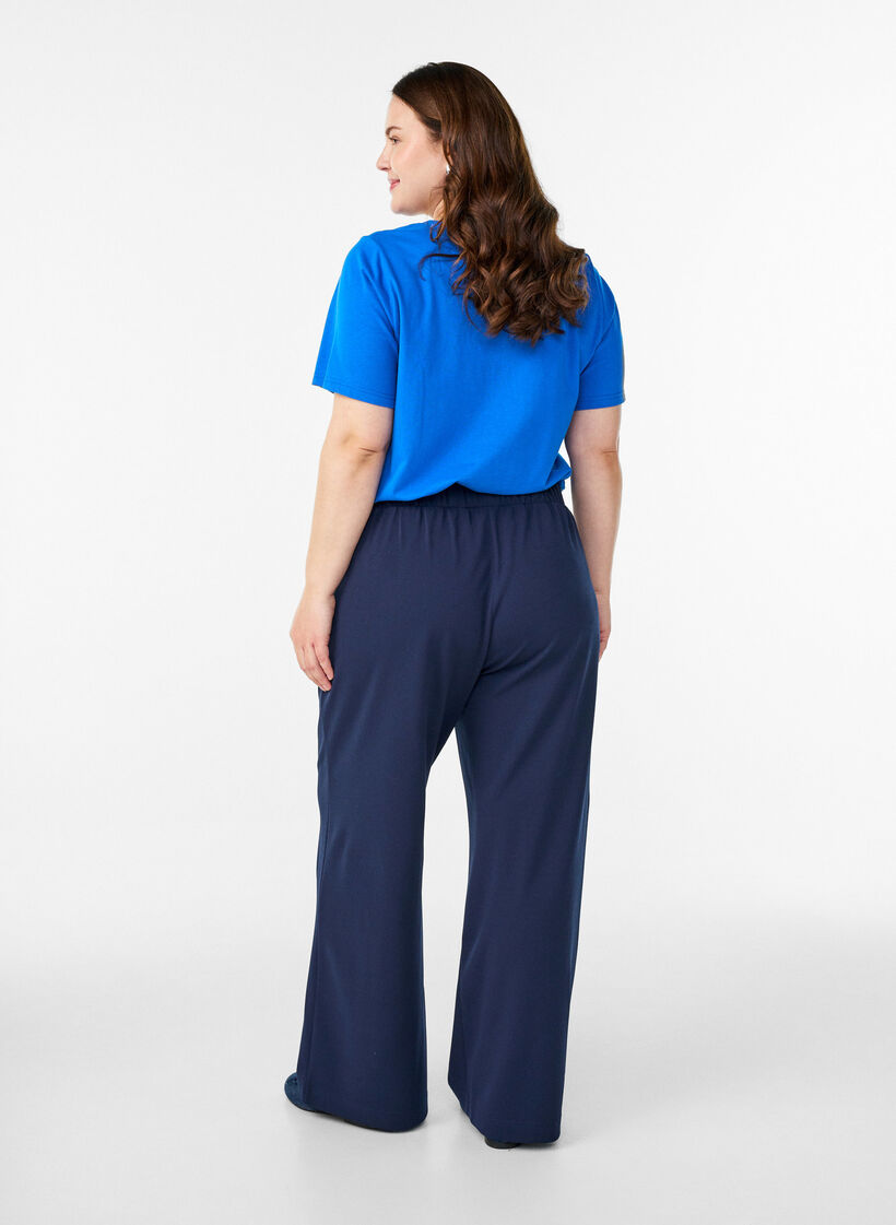 Pantalon ample, Bleu, Model image number 1