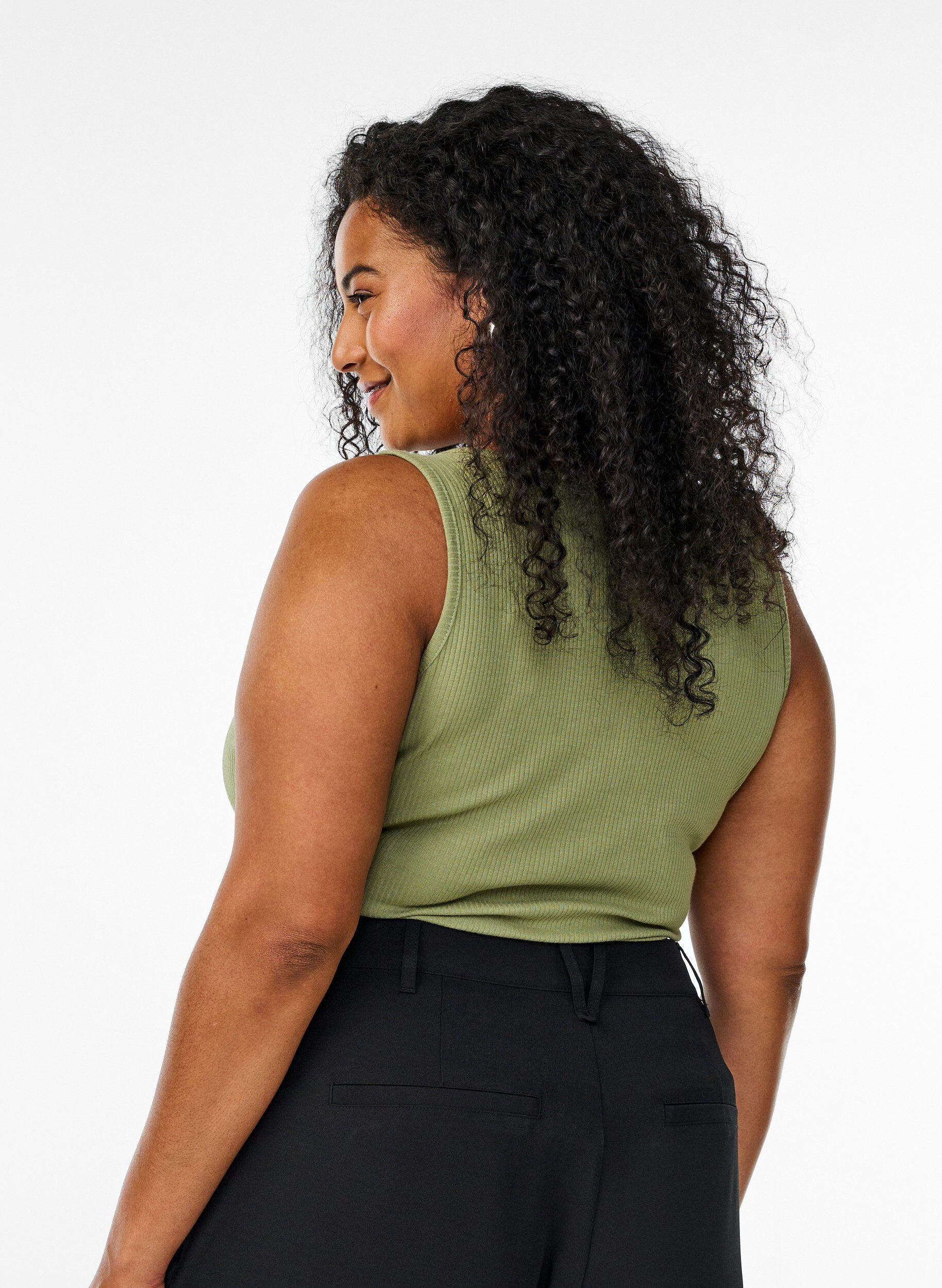 Zizzi D&eacute;bardeur cintr&eacute; avec strass, Vert, Model image number 2