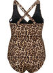Maillot de bain avec dos croisé et inserts amovibles, Leopard Print, Packshot image number 1
