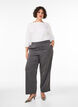 Pantalon de costume taille haute coupe droite, Gris anthracite, Model image number 0