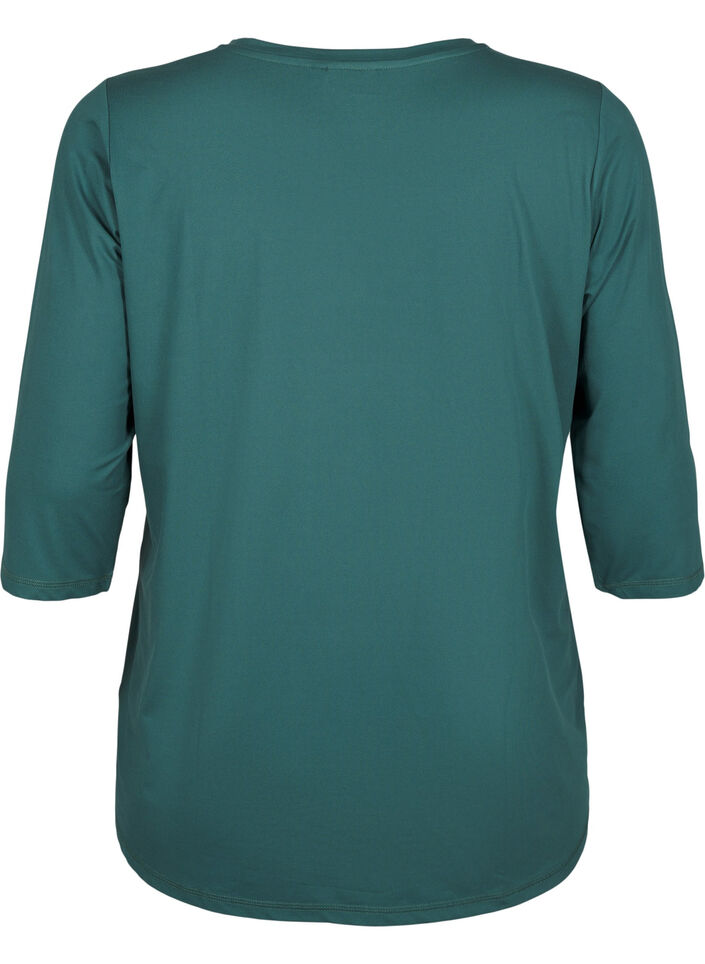 Haut de sport avec manches 3/4, Vert fonc&eacute;, Packshot image number 1