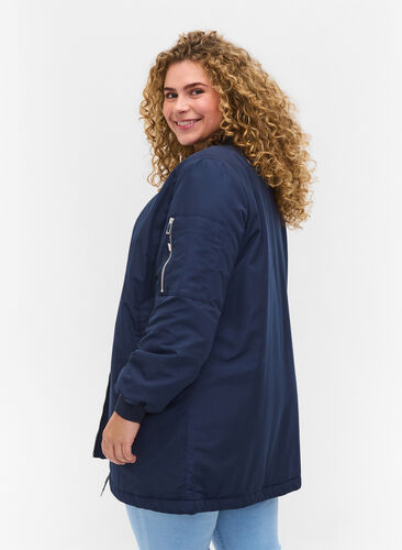 Longue veste avec poches, Navy Blazer, Model image number 1