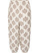 Pantalon ballon taille haute &agrave; motifs, Vanille, Packshot image number 1