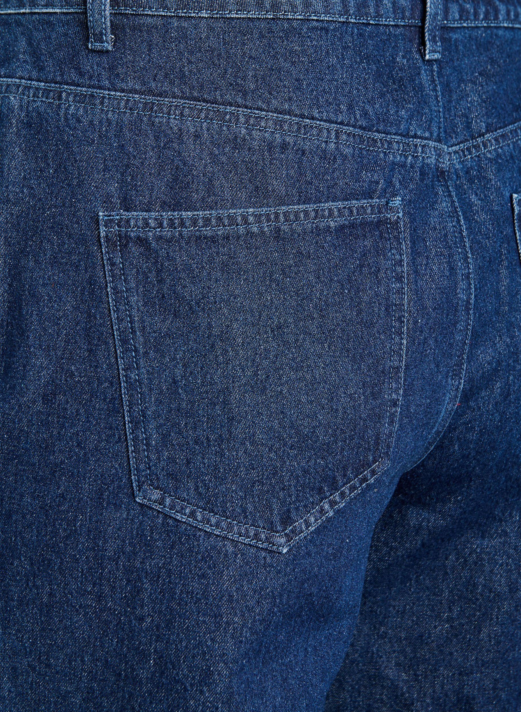 Zizzi Jeans &agrave; jambes larges avec rivets et taille haute, Bleu, Packshot image number 3