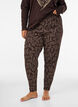 Pantalon de pyjama en coton avec imprim&eacute;, Marron, Model image number 0