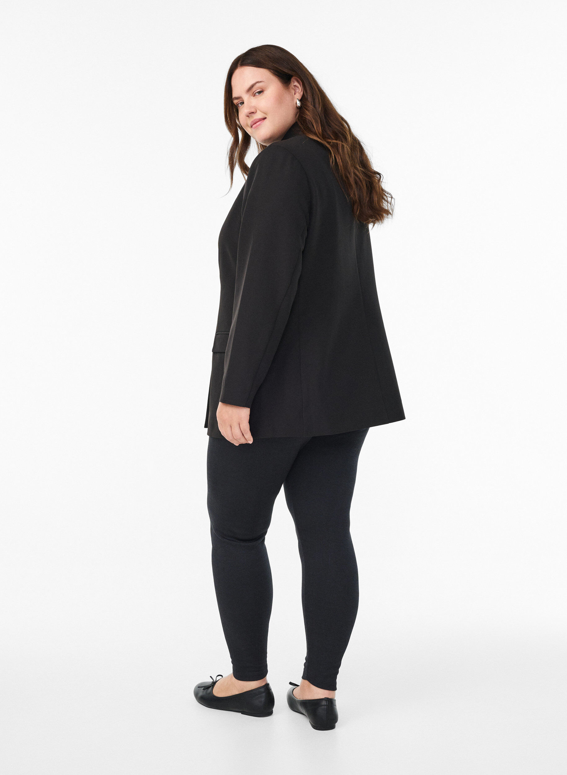 Zizzi Legging &agrave; motif et taille standard, Noir, Model image number 2