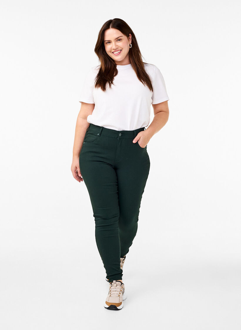 Pantalon, Vert fonc&eacute;, Model image number 0
