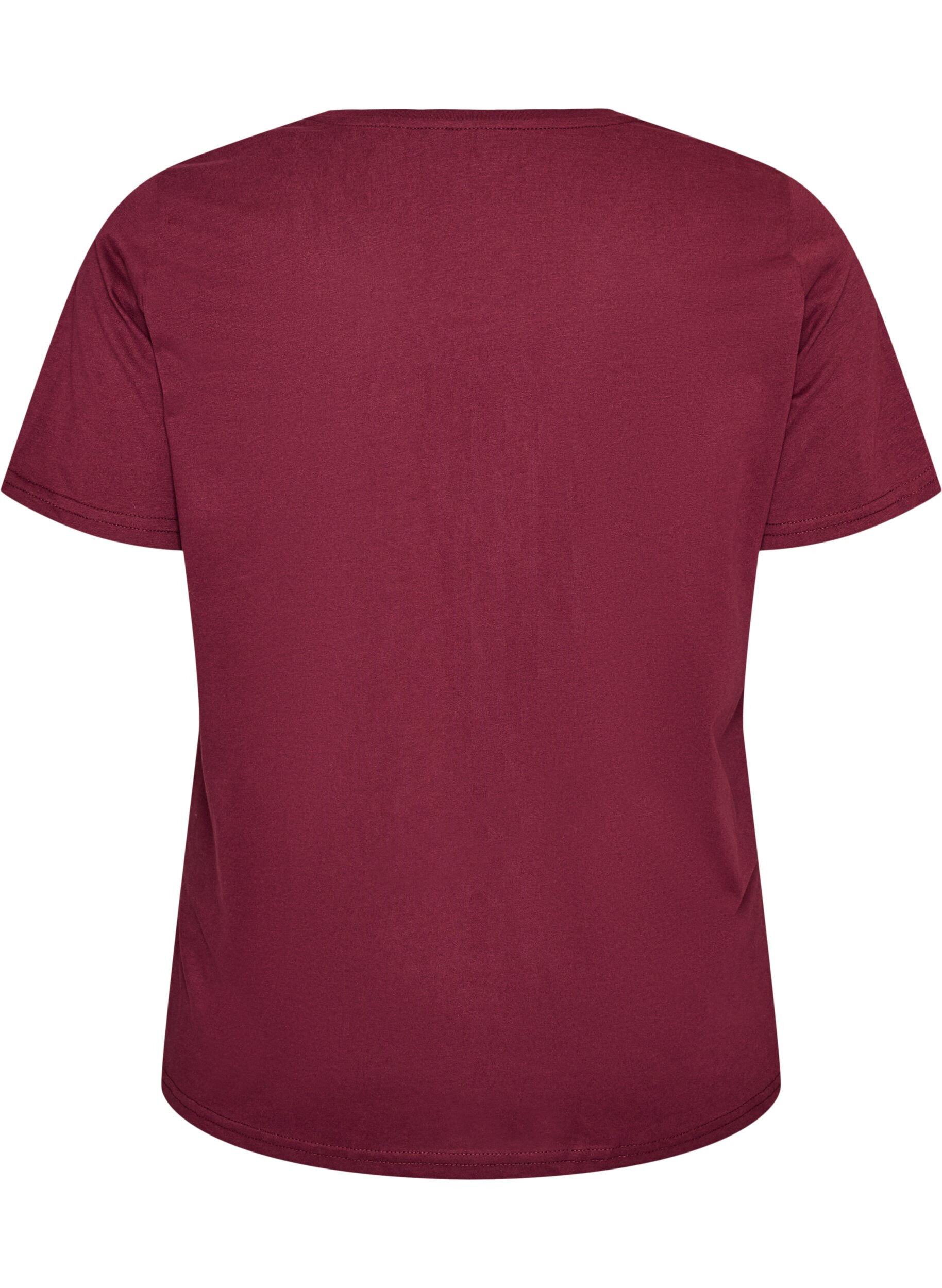 ZizziT-shirt imprim&eacute;, Bordeaux, Packshot image number 1