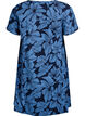 Robe courte évasée à imprimé floral, Bleu, Packshot image number 1