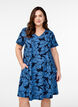 Robe courte &eacute;vas&eacute;e &agrave; imprim&eacute; floral, Bleu, Model image number 0
