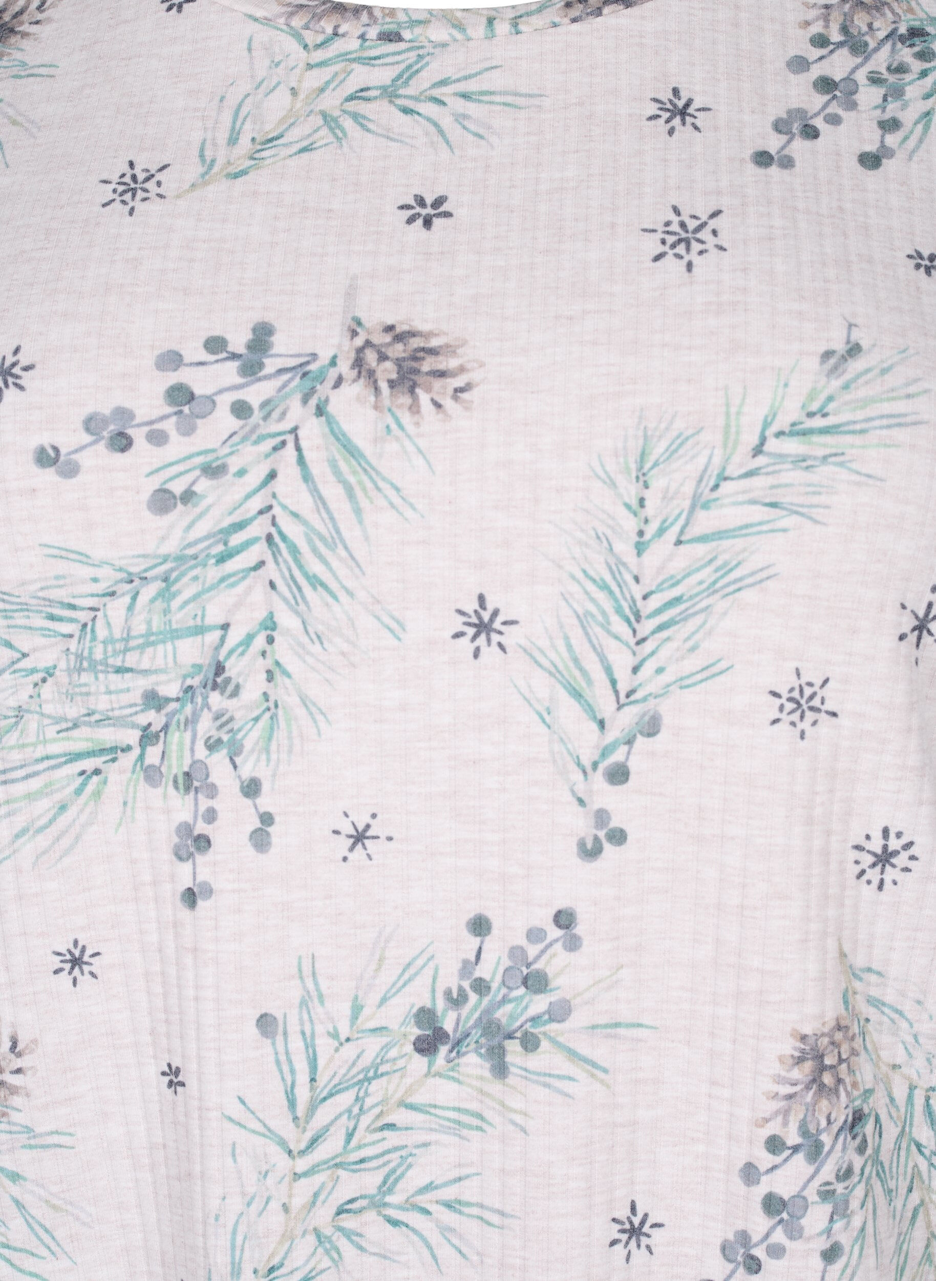 Zizzi Top &agrave; manches longues, Natural M&eacute;l AOP Gran, Packshot image number 2