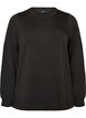 Blouse en jersey &agrave; manches longues et col rond, Noir, Packshot image number 0