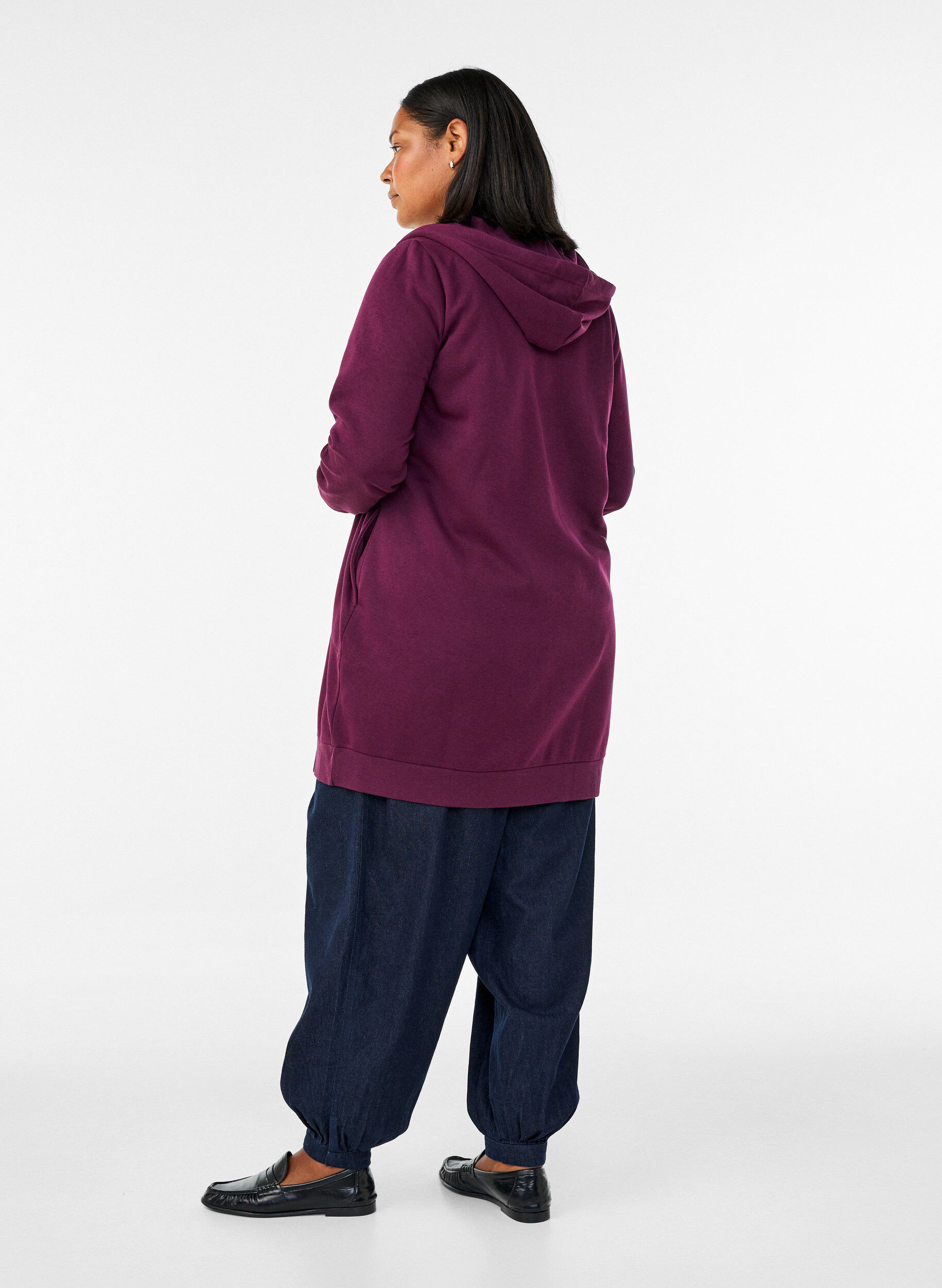 ZizziBlouse avec effet ballon et d&eacute;tails en mousseline, Bordeaux, Model image number 2