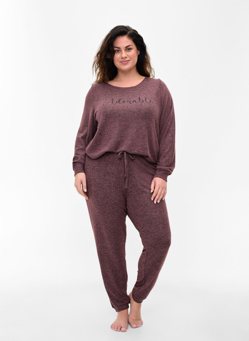 Pull en viscose mélangée chinée, Port Royal Mel, Model image number 2