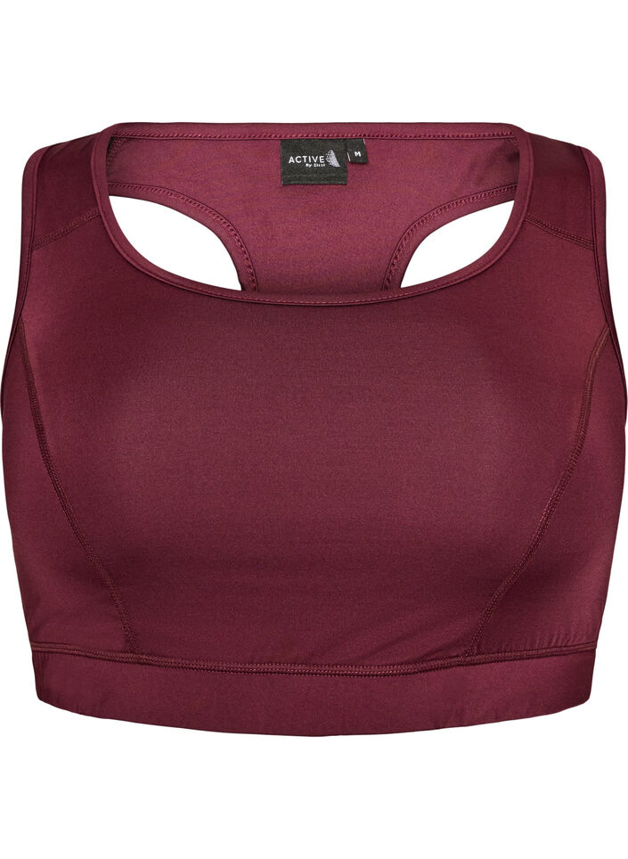 Brassi&egrave;re de sport avec dos nageur, Bordeaux, Packshot image number 0