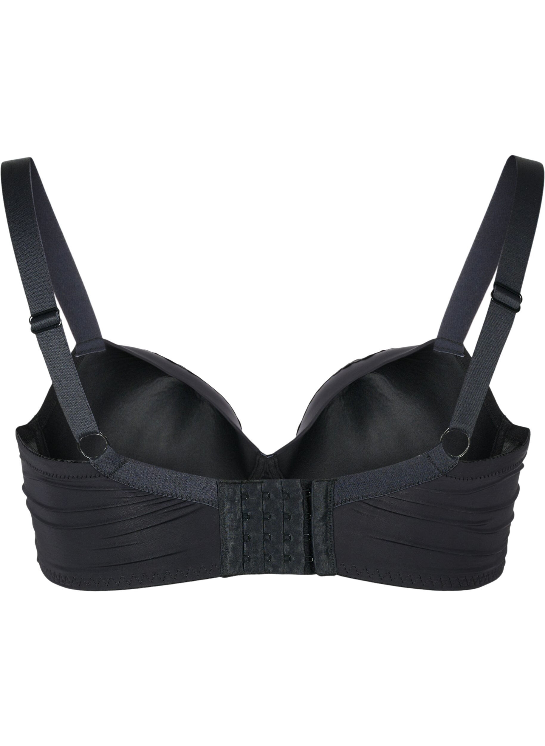 Zizzi Soutien-gorge &agrave; armatures moul&eacute;es en dentelle, Noir, Packshot image number 1