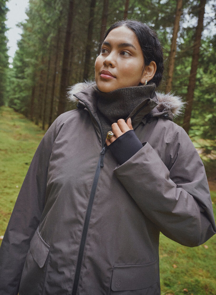 Parka imperm&eacute;able &agrave; capuche, Marron, Image image number 0