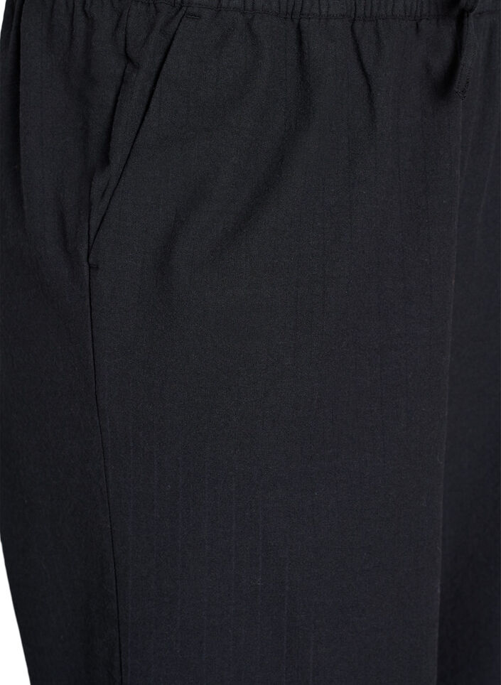 Pantalon ample avec taille haute et poches, Noir, Packshot image number 2