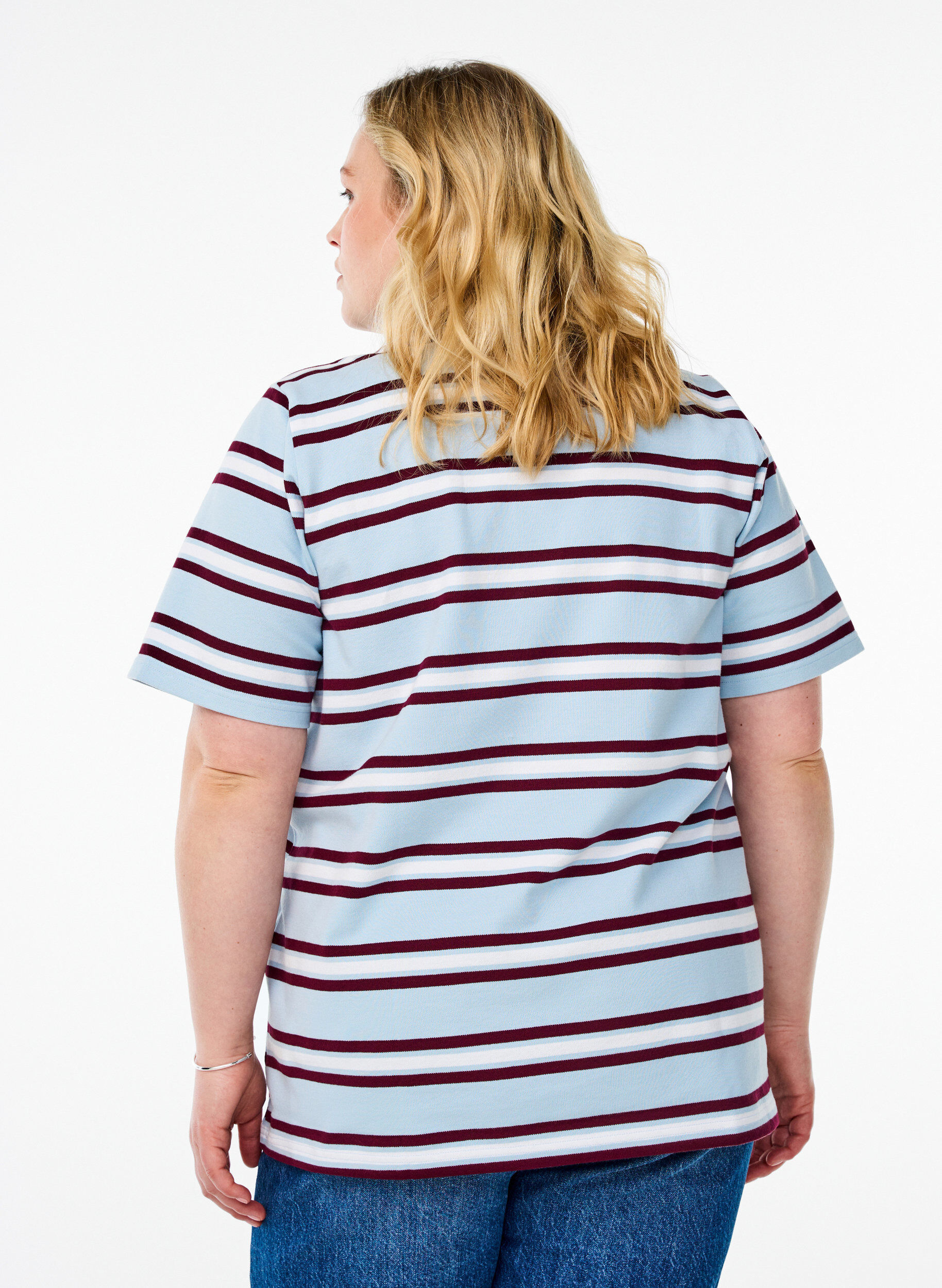 Zizzi Polo &agrave; manches courtes, Bleu Clair, Model image number 2