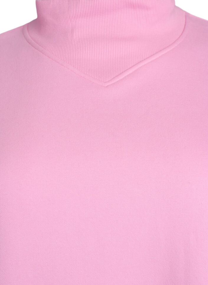 Sweatshirt à col montant et manches longues, Rose, Packshot image number 1