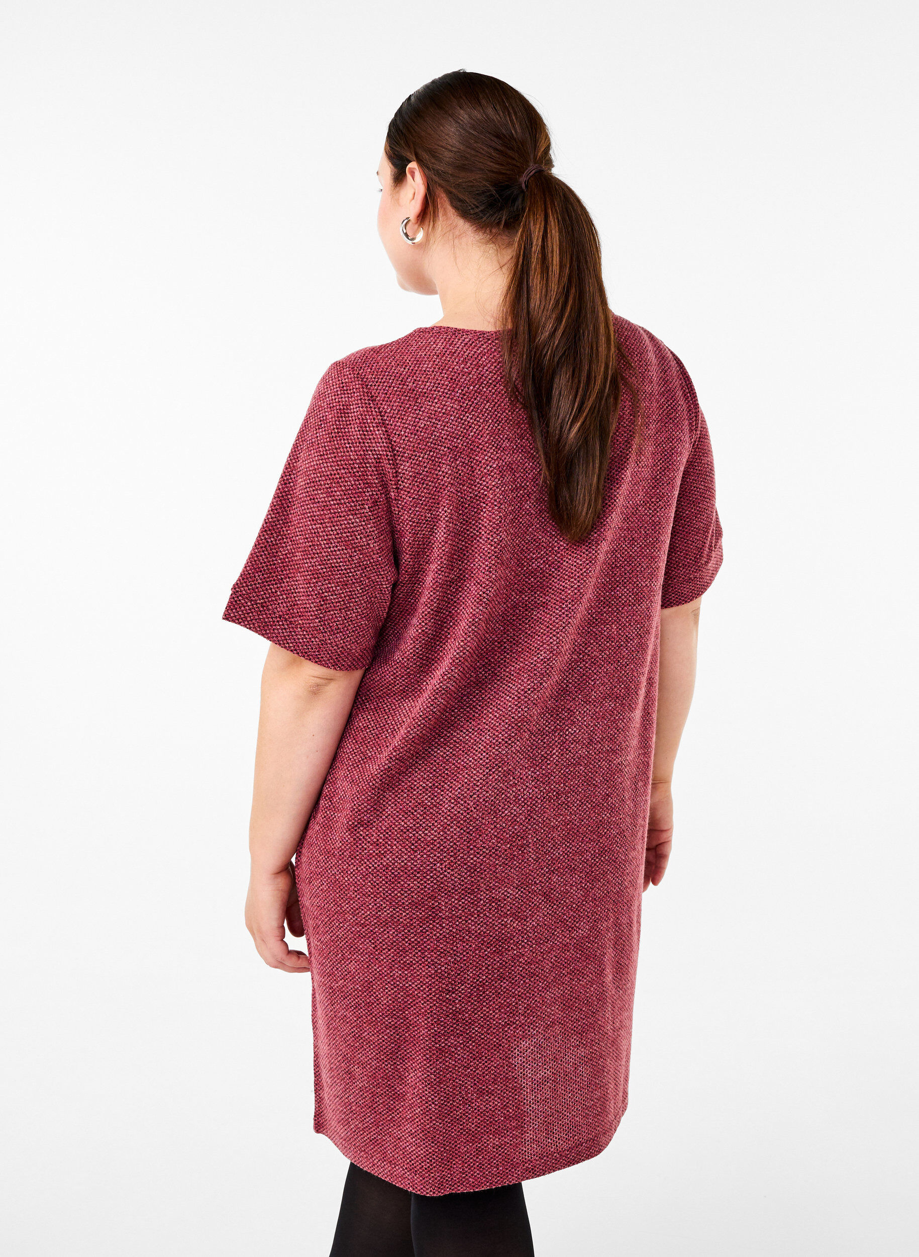 Zizzi Robe t-shirt &agrave; manches courtes, Dry Rose, Model image number 1