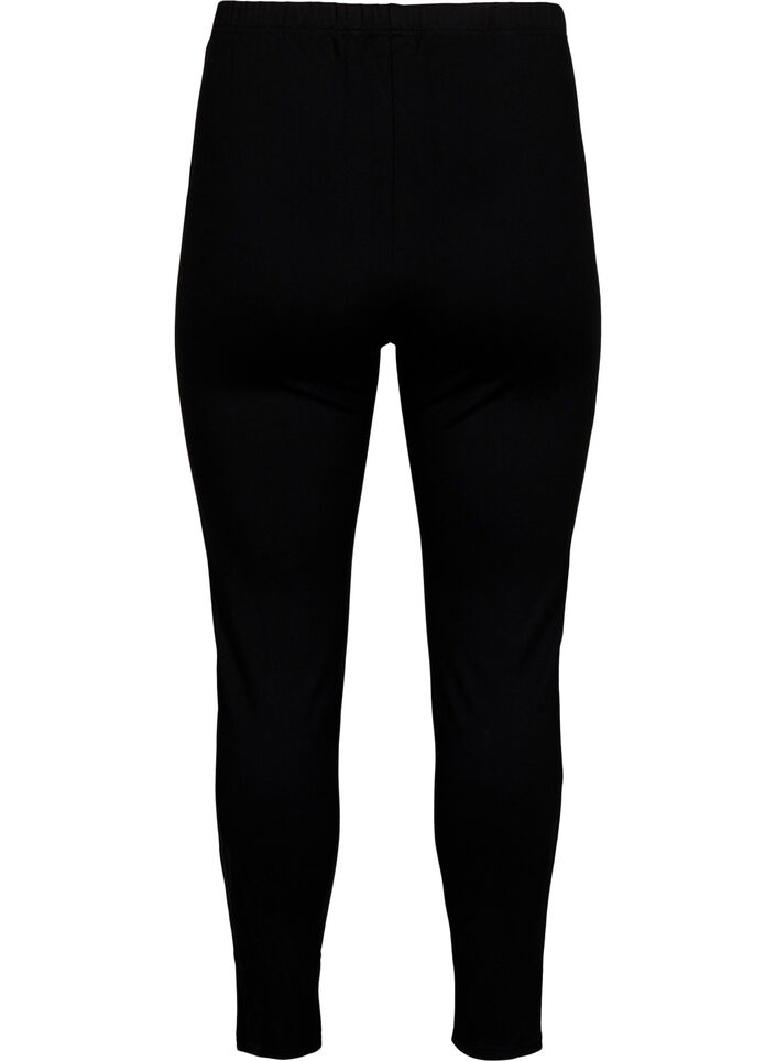 Legging en viscose avec fente à l'avant, Noir, Packshot image number 1