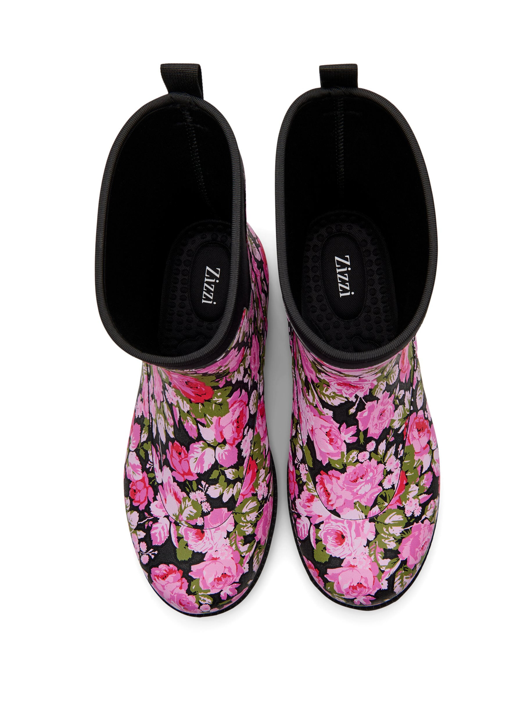 Zizzi Large - Bottines avec tige en n&eacute;opr&egrave;ne &eacute;lastique, Flower AOP, Packshot image number 2