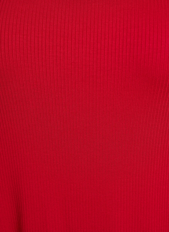 Robe côtelée sans manches en viscose, Rouge, Packshot image number 2