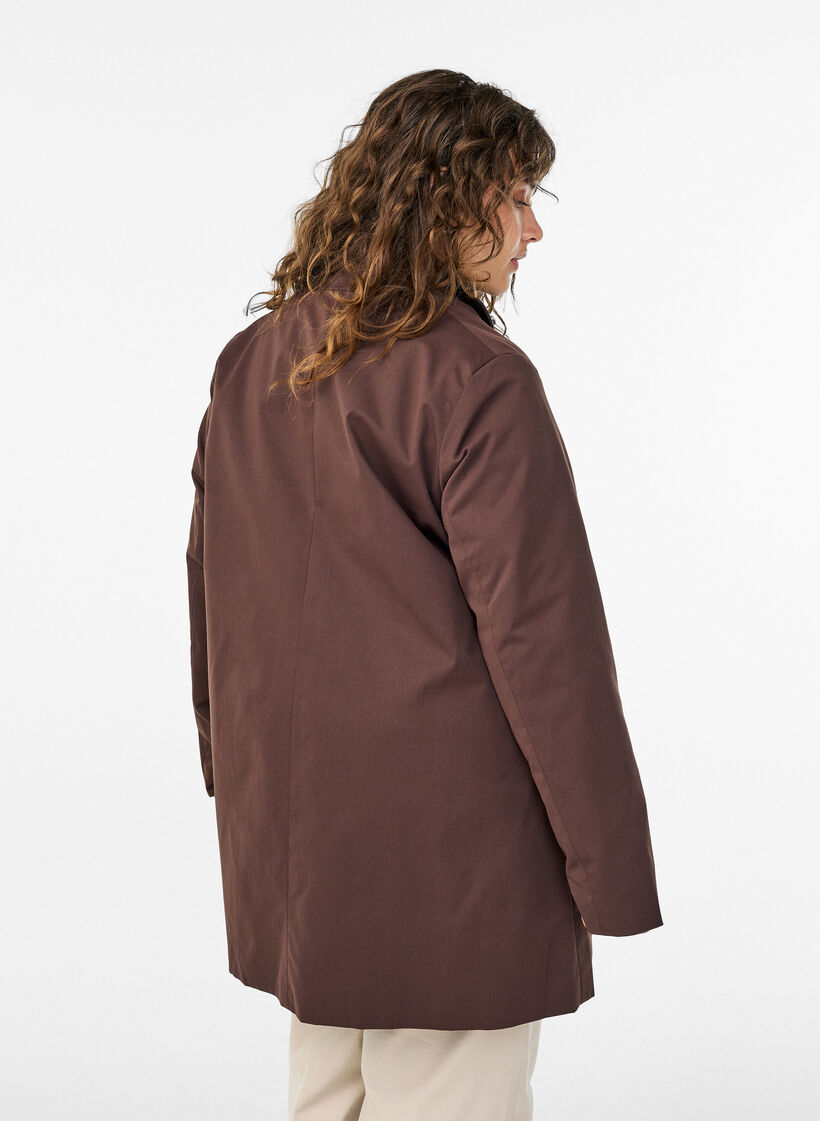 Veste de printemps hydrofuge avec coupe en A, Marron, Model image number 2