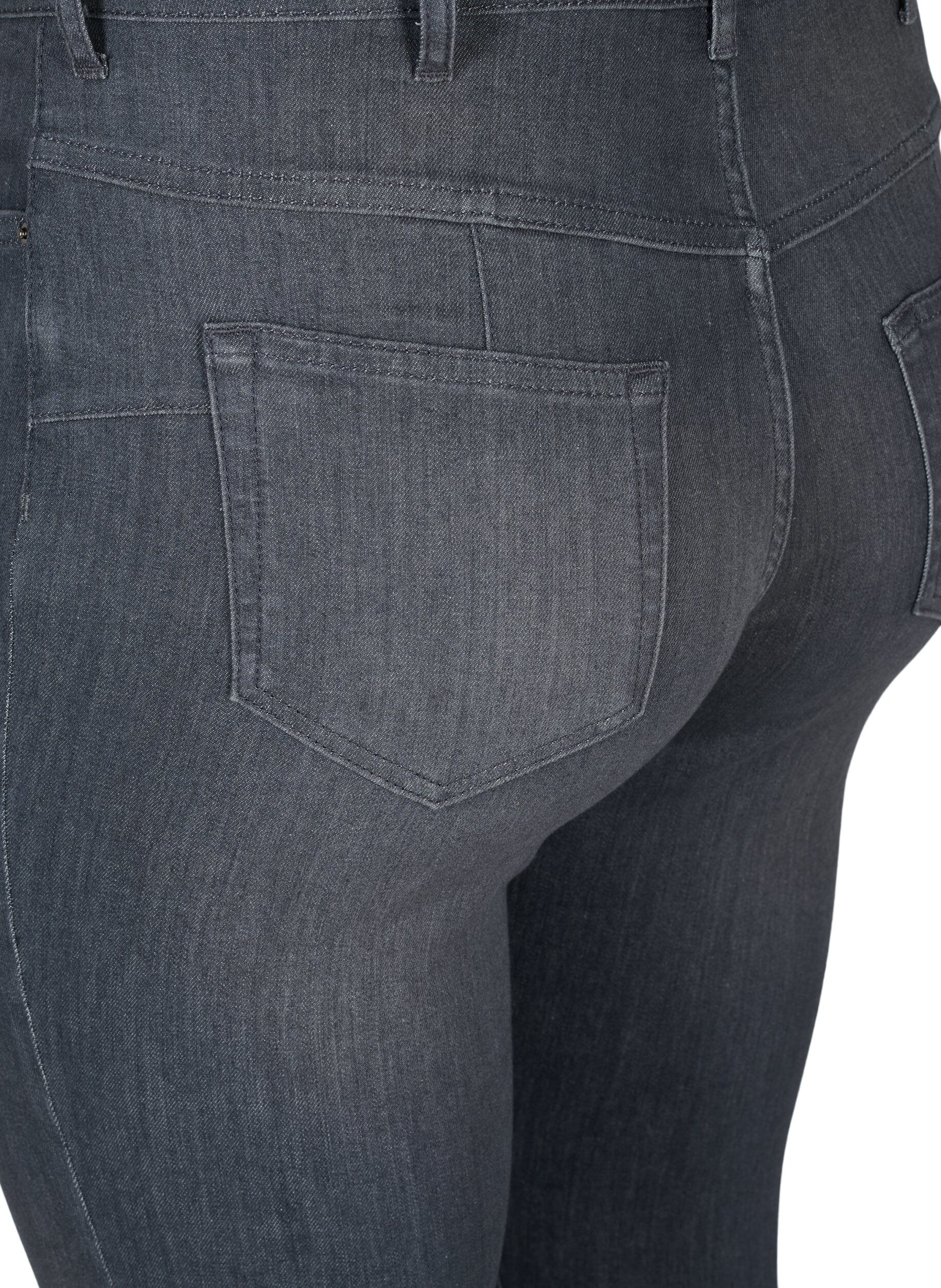 Zizzi Jean Amy taille haute push-up, Grey Denim, Packshot image number 3