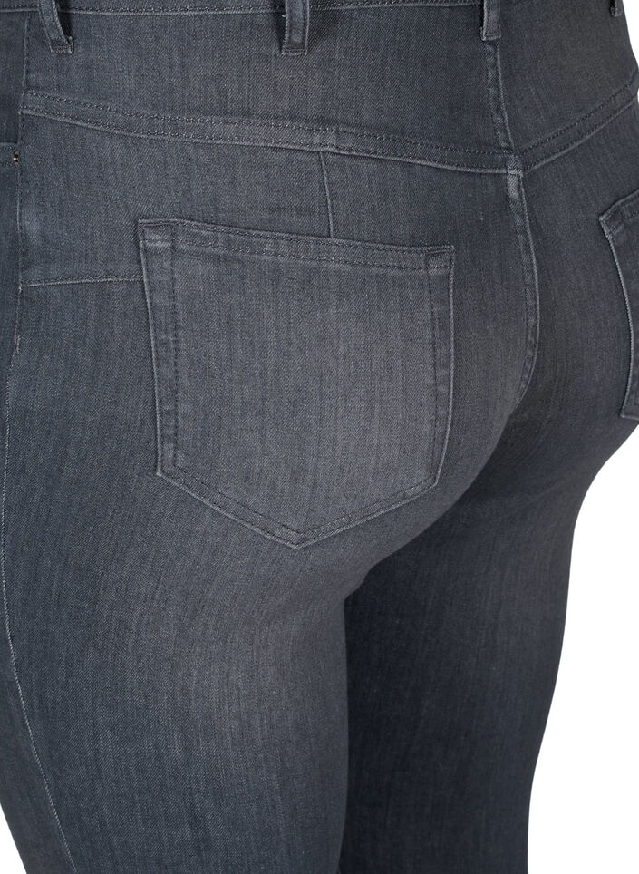Jean Amy taille haute push-up, Grey Denim, Packshot image number 3