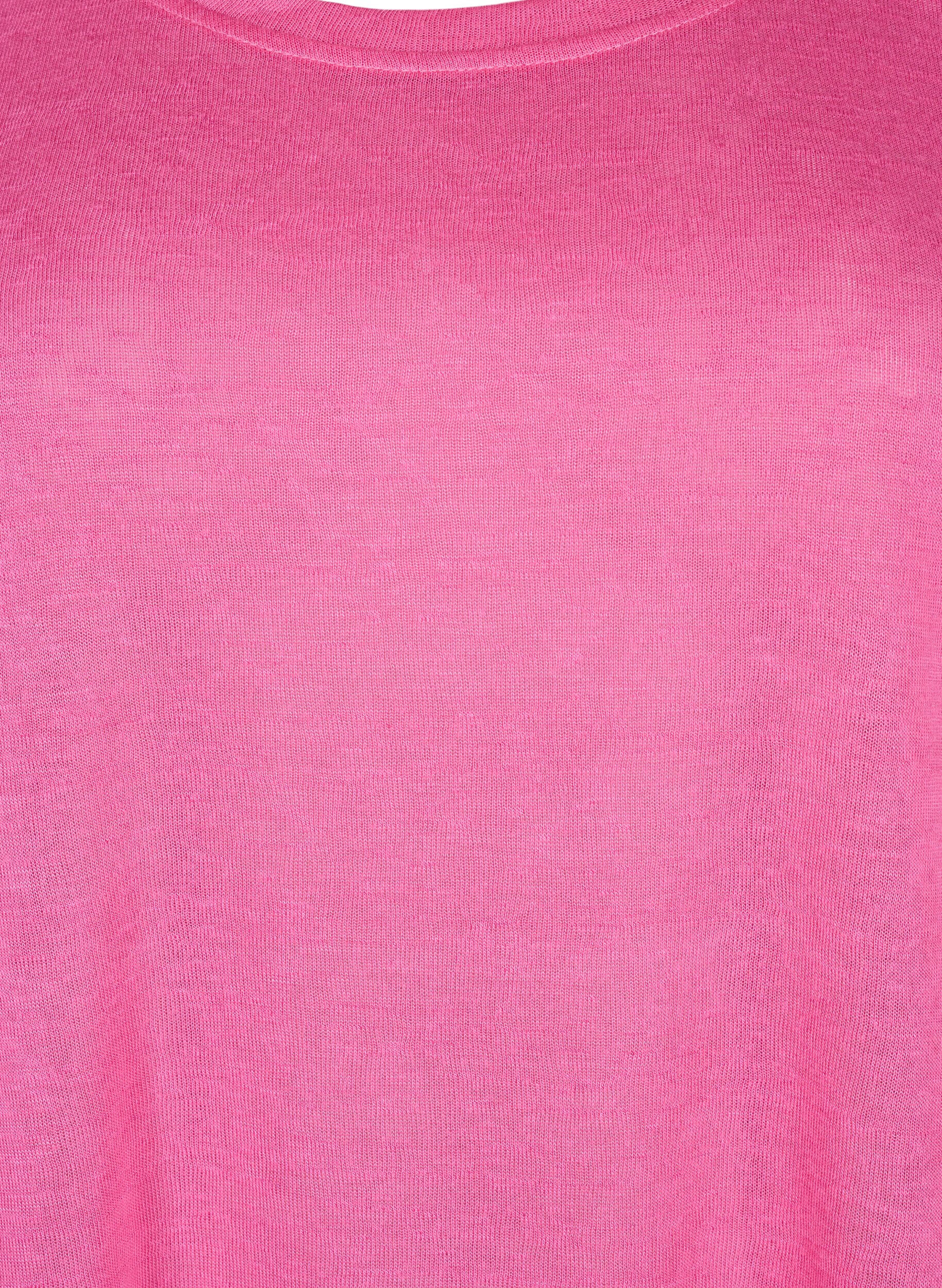 Zizzi Blouse &agrave; manches 3/4, Shocking Pink, Packshot image number 2