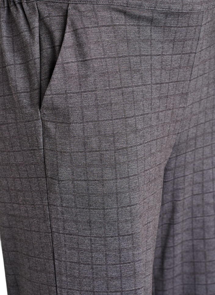 Pantalon à carreaux à coupe ample, Gris, Packshot image number 2