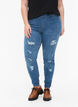 Jeggings avec déchirures, Blue denim, Model image number 2