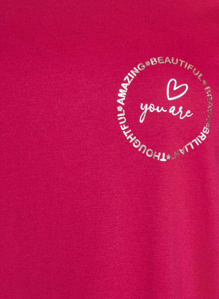 T-shirt imprim&eacute;, Bordeaux, Packshot image number 2