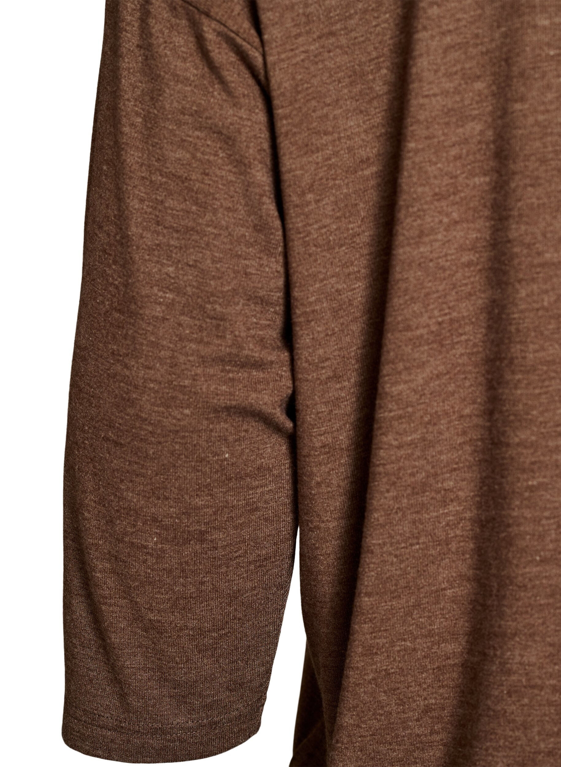 ZizziBlouse en jersey avec manches 3/4, Marron, Packshot image number 3