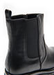 Large - Bottines chelsea en cuir épais avec fermeture éclair, Noir, Packshot image number 3
