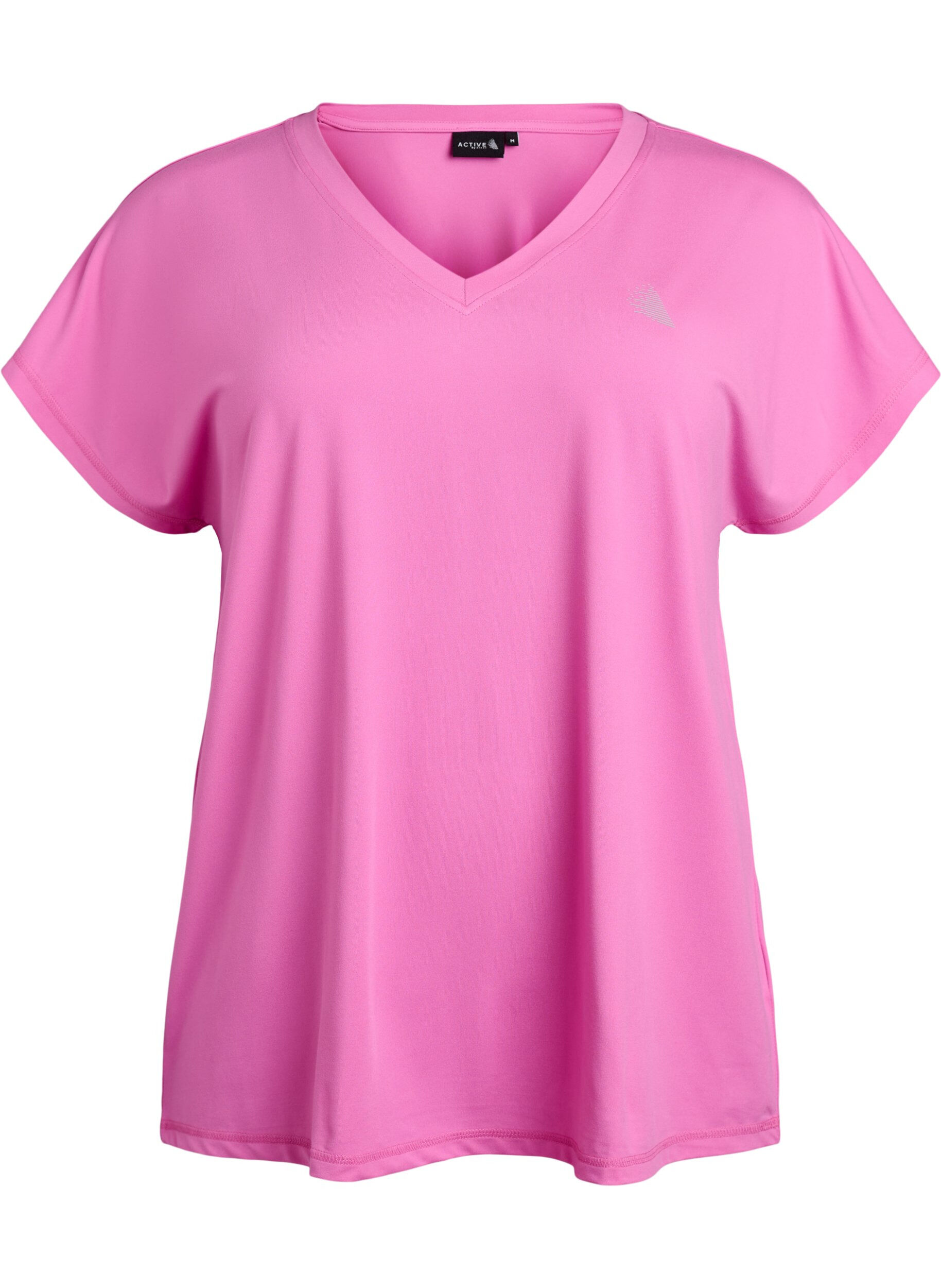 ZizziT-shirt de sport ample avec col en v, Rose, Packshot image number 0