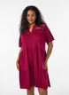 Robe en jersey avec d&eacute;tails en dentelle et jupe superpos&eacute;e, Rouge, Model image number 0