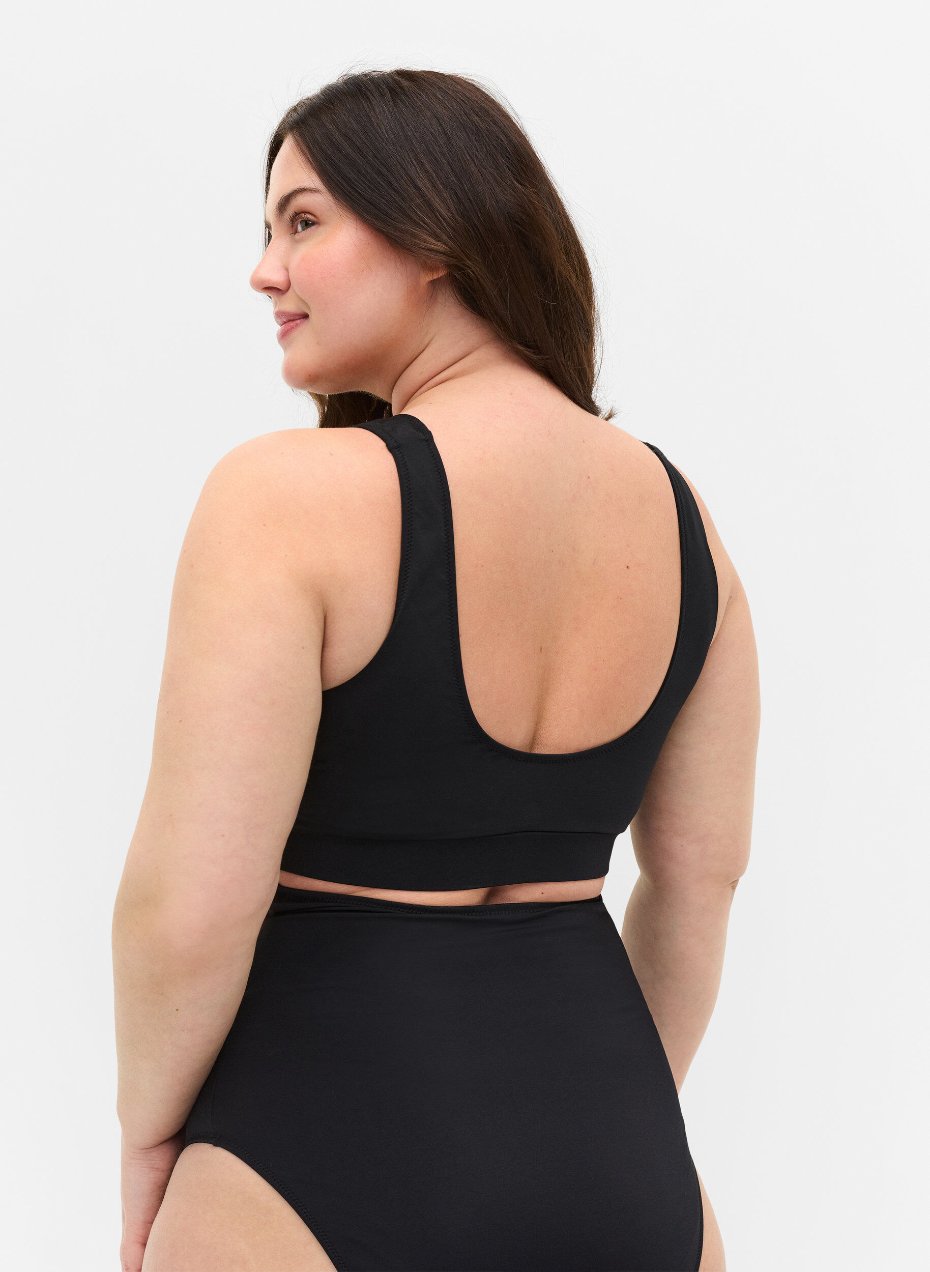 Zizzi Haut de bikini &agrave; encolure ronde, Black, Model image number 1