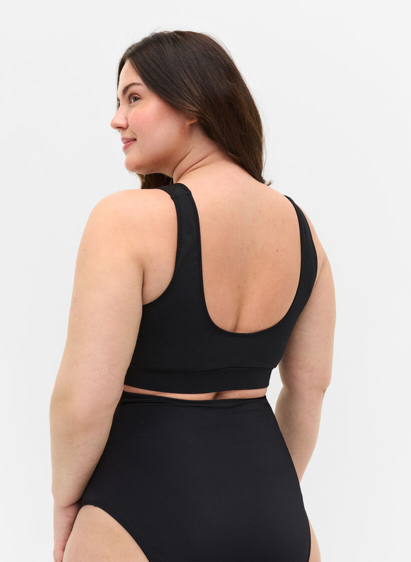 Haut de bikini &agrave; encolure ronde, Black, Model image number 1