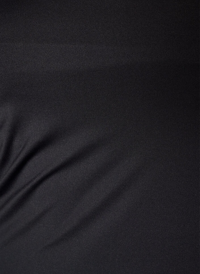 Top Basic ajust&eacute; en tissu lisse, Noir, Packshot image number 2