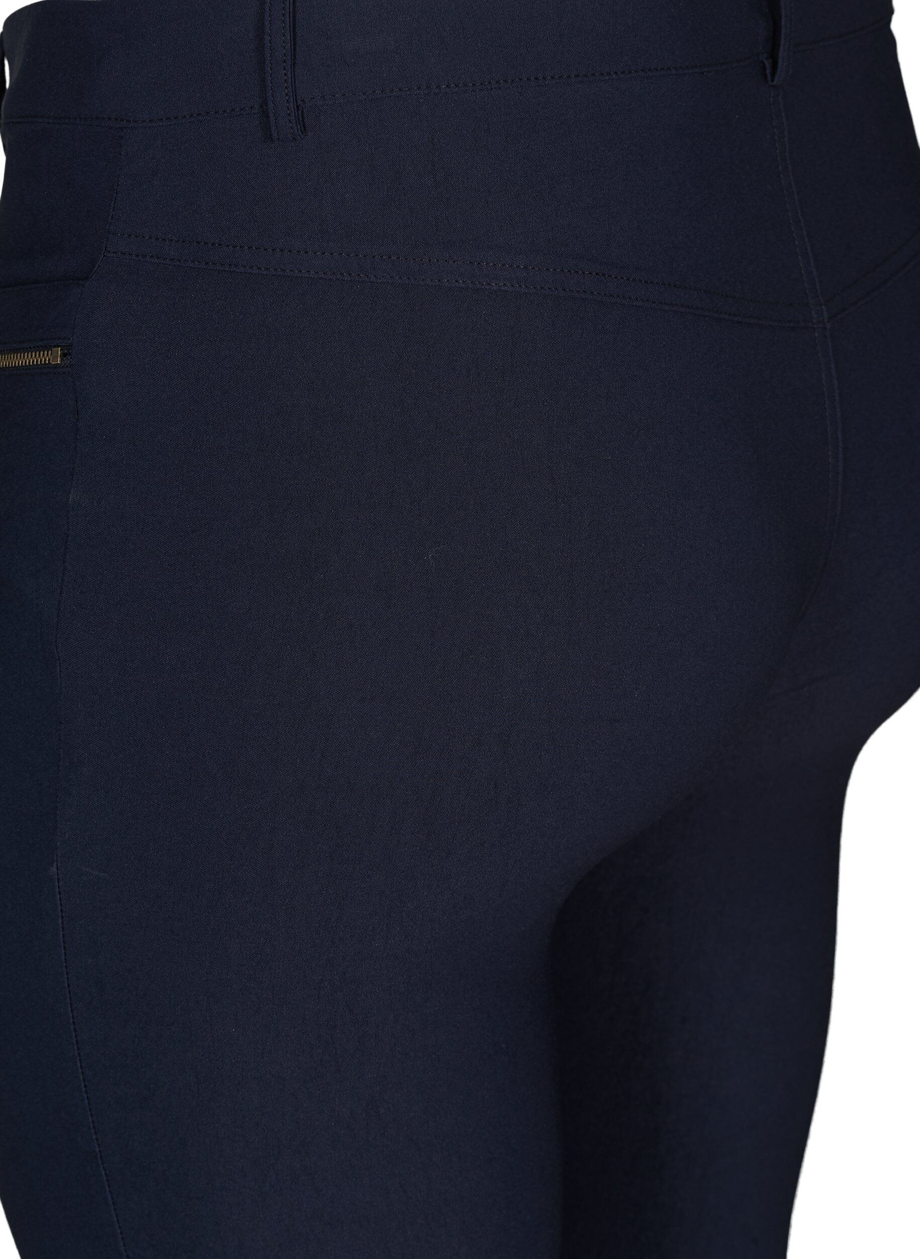 Zizzi Pantalon capri pr&egrave;s du corps en m&eacute;lange de viscose, Bleu, Packshot image number 3