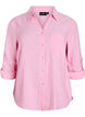 Chemise en lin et viscose avec manches 3/4, Rose, Packshot image number 0