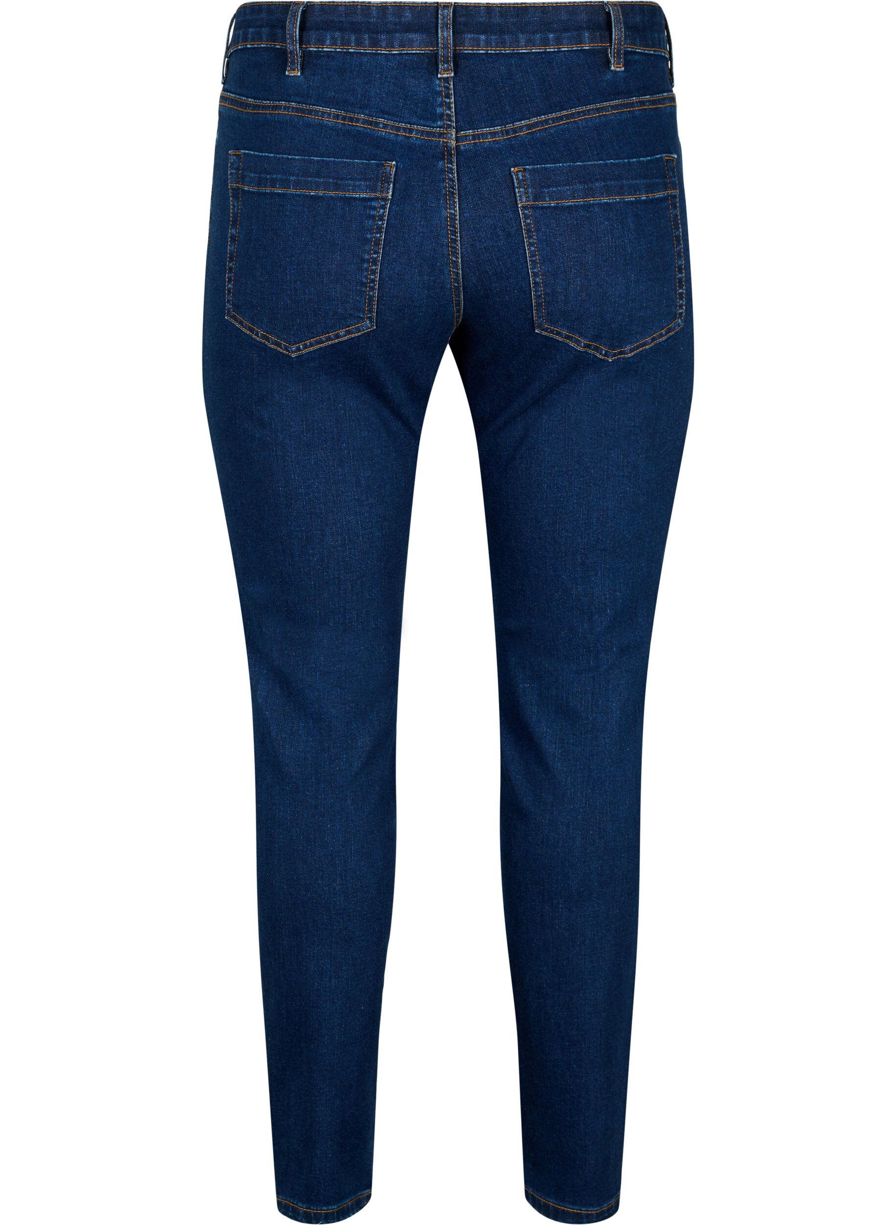 Zizzi Jean Emily coupe slim fit avec taille normale, Bleu, Packshot image number 1