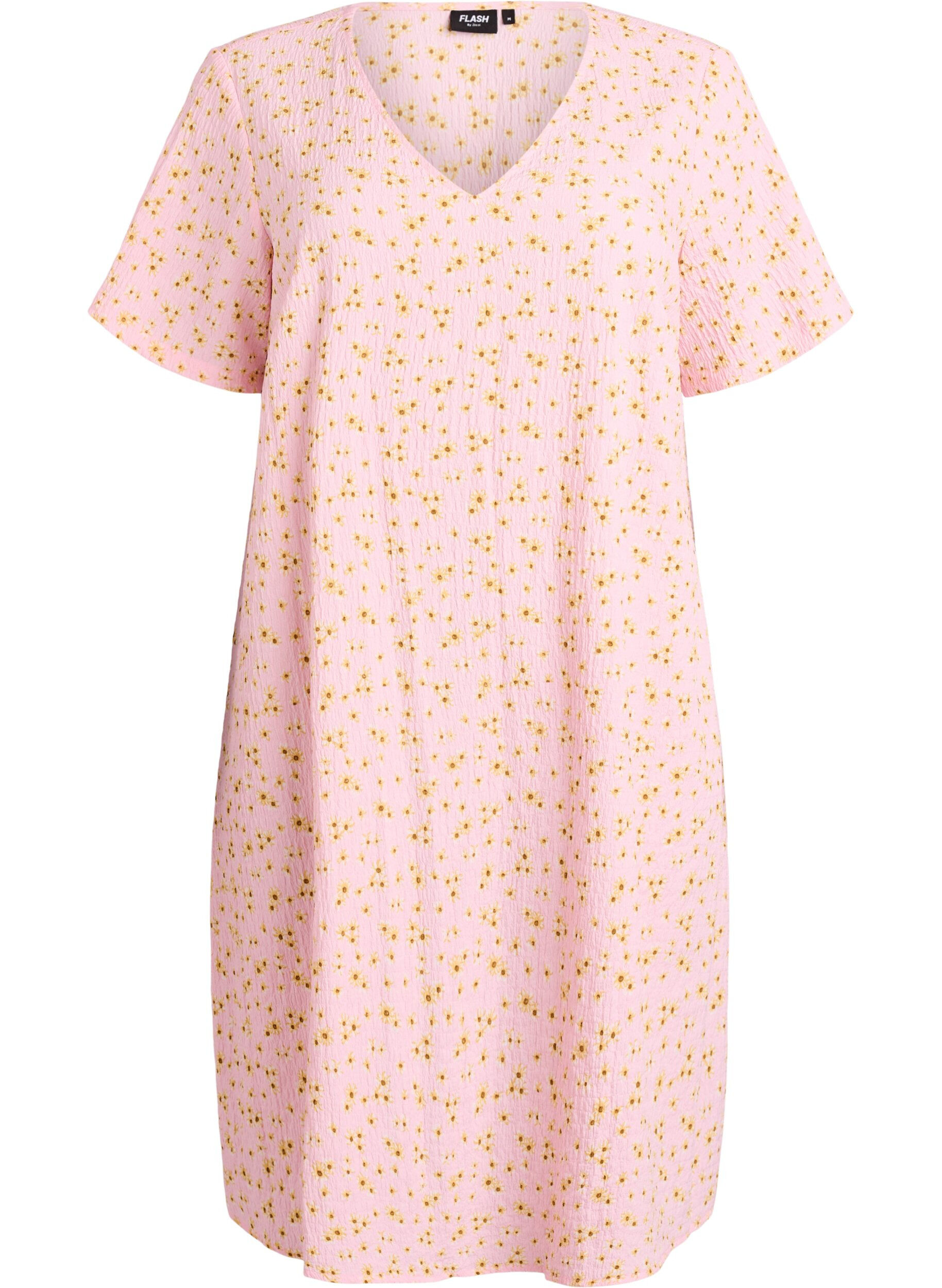 FLASH - Robe &agrave; manches courtes avec col en V