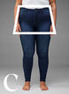 Jean super slim à taille haute, Dark Blue, Model image number 2