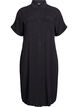 FLASH – Robe chemise longue avec manches courtes, Noir, Packshot image number 0