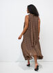 Robe midi en mousseline &agrave; imprim&eacute; l&eacute;opard avec ceinture &agrave; nouer, Marron, Model image number 1