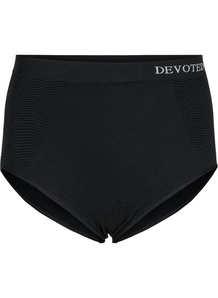 Culotte sans couture avec taille haute, Black, Packshot image number 0